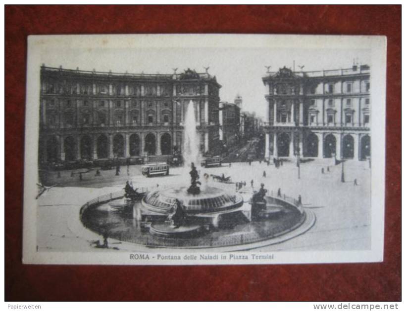 Roma - Fontana Delle Naiadi In Piazza Termini / Tram - Lugares Y Plazas