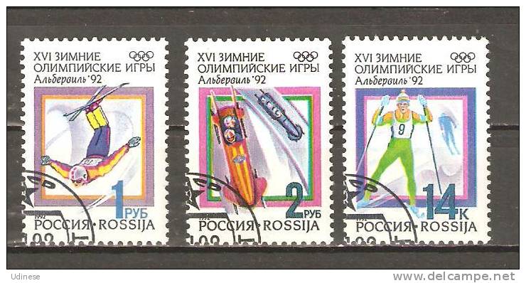 RUSSIA 1992 - WINTER OLYMPIC GAMES - CPL. SET  - USED OBLITERE GESTEMPELT USADO - Winter 1992: Albertville