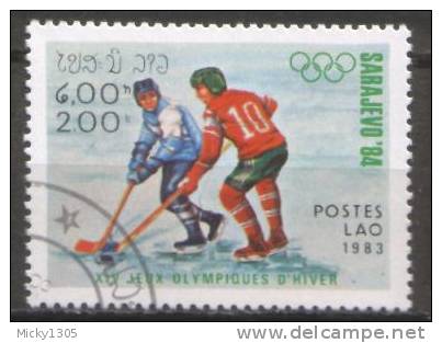 Laos - Mi-Nr 663 Gestempelt / Used (h279) - Hockey (sur Glace)