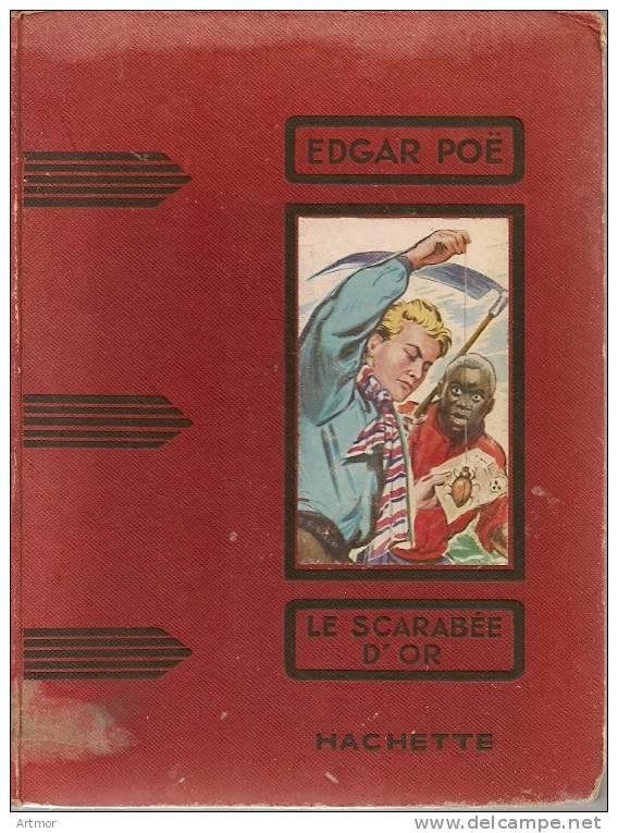 E.A  POE - LE SCARABEE D'OR  - HACHETTE - 1946 -Illustré - Fantastique