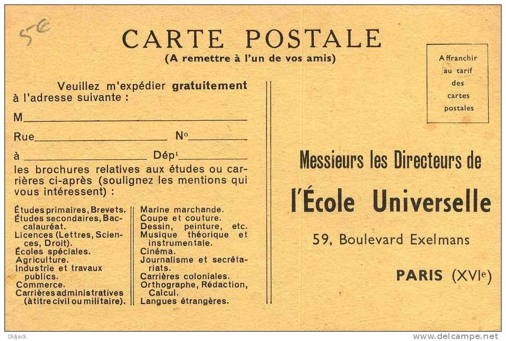 PARIS Ecole Universelle Une Salle De Dactylographie Du Courrier - Bildung, Schulen & Universitäten