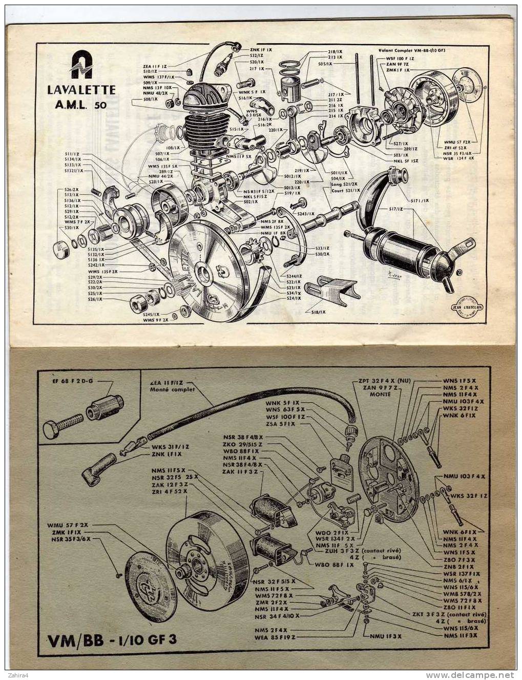 Notice Entretien Moteur LAVALETTE - A.M.L 50 -  49cc -1cv 8 Embrayage Automatique- Pub Motul - Motorrad