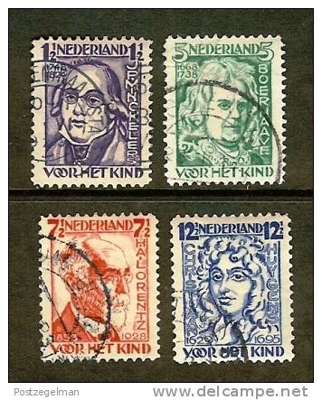 Ned 1928 Kinder Zegels Used 218-221 # 343 - Used Stamps