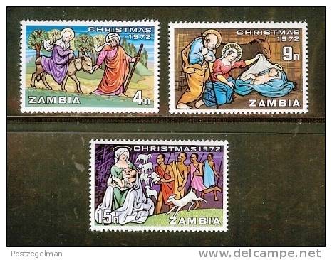 ZAMBIA 1972 Mint Never Hinged  Stamp(s) Christmas 93-96 # 6379 3 Values Only - Natale