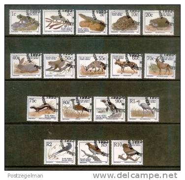 SOUTH AFRICA 1993 Used Stamps Endangered Animals 890-907 #3622 - Other & Unclassified