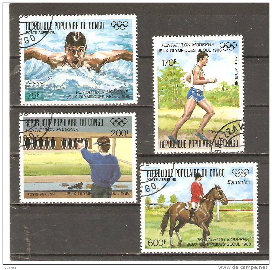 CONGO POPULAR REPUBLIC 1988  - OLYMPIC GAMES - CPL. SET  - USED OBLITERE GESTEMPELT - Summer 1988: Seoul