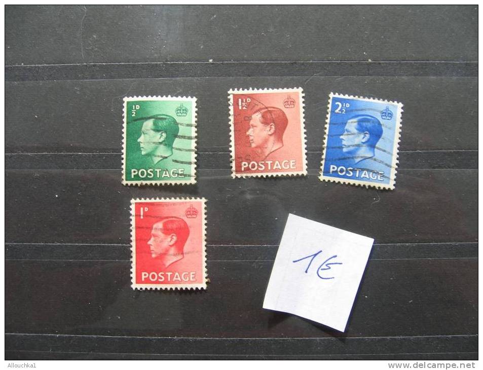 GREAT BRITAIN ROYAUME UNI   DE 1936   N°: 205/208  EN OBLITERES EDOUARD VIII - Used Stamps