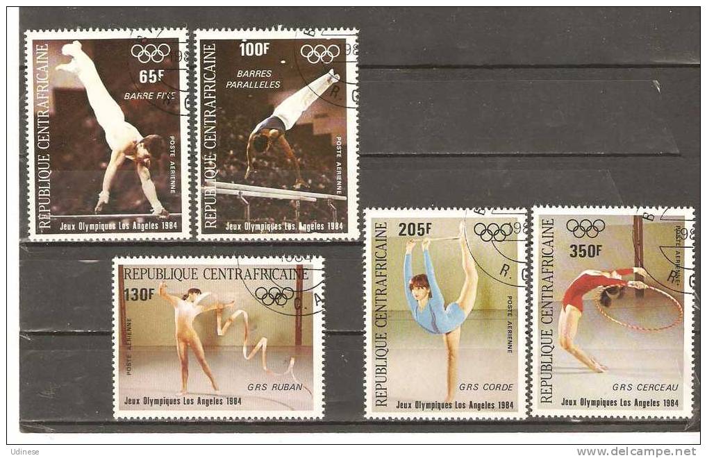 CENTRAL AFRICA REPUBLIC 1984 - OLYMPIC GAMES - CPL. SET  - USED OBLITERE GESTEMPELT USADO - Ete 1984: Los Angeles