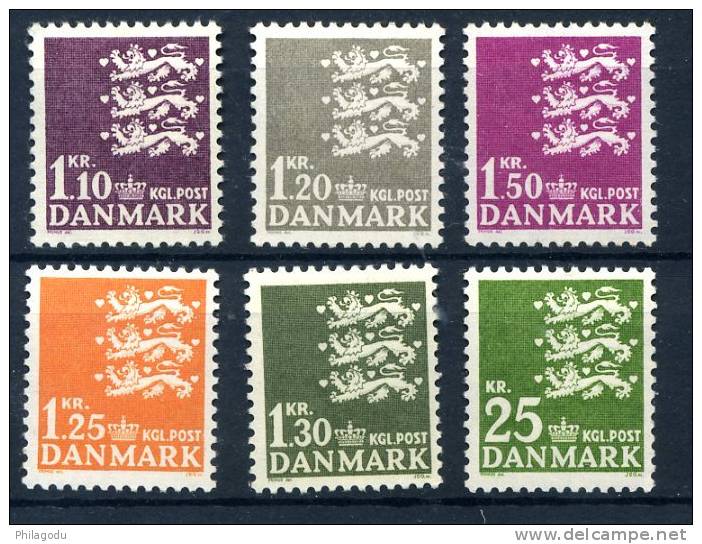 DK  Yv. 406A/410**  Cote 70 € - Unused Stamps