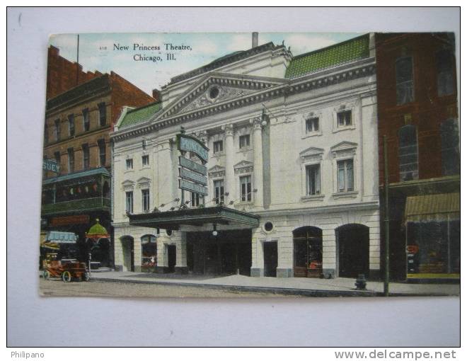 Chicago Il   New Princess Theatre  1910 Cancel - Chicago