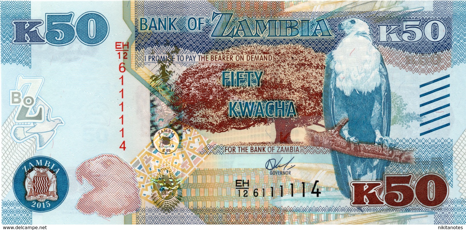 ZAMBIA 50 KWACHA 2015 Unc See Scan - Zambia