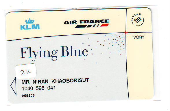 FLYING BLUE CARD *  KLM * AIRFRANCE *  VLIEGTUIG * AVION (22)  AIRPLANE * CARD * KARTE FLUGZEUG - Airplanes