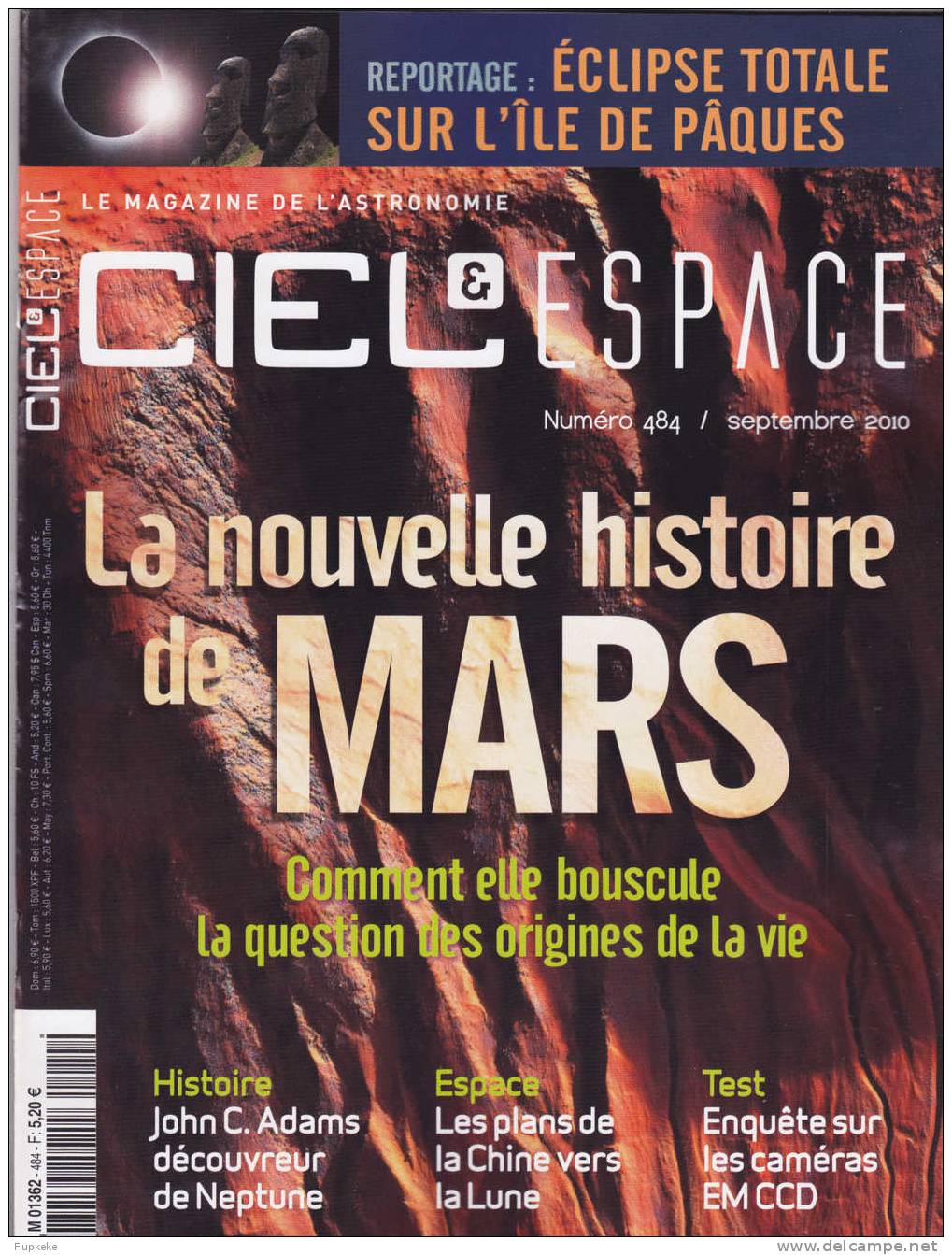 Ciel Et Espace 484 Septembre 2010 La Nouvelle Histoire De Mars - Science
