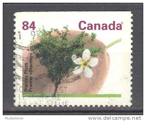 Canada 1991 Mi. 1272 D  84 C Trees Obstbäume Pflaumenbaum Booklet Stamp 3-sided Perf. 14 1/4 X 14 - Postzegels