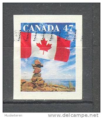 Canada 2000 Mi. 1944   47 C Canadian Flag Imperf. Booklet Stamp - Single Stamps