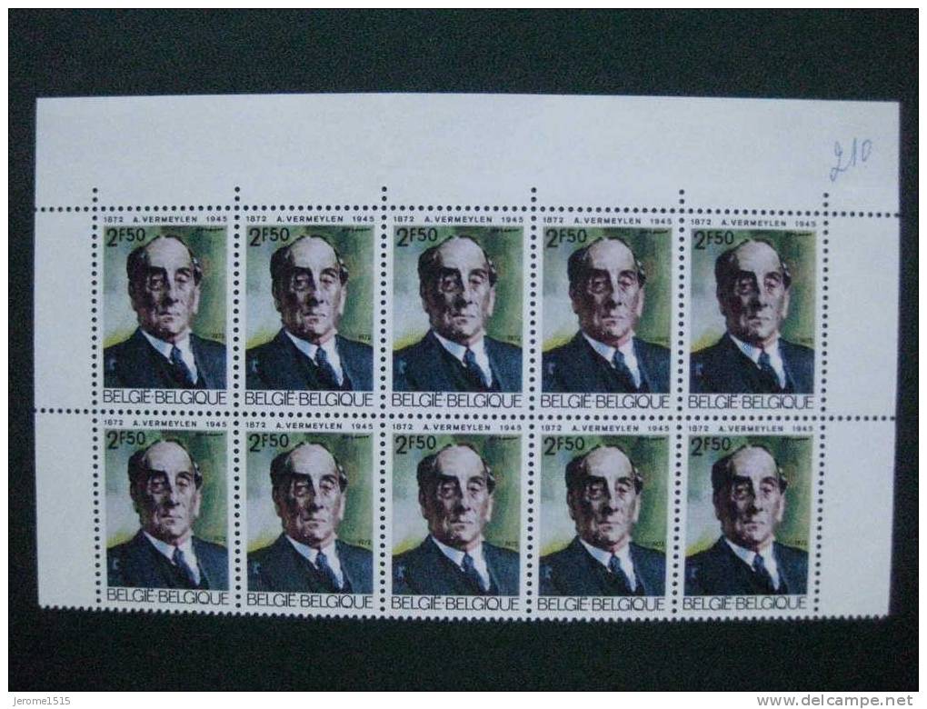 Timbres Belgique : VERMEYLEN 1972 - Neufs