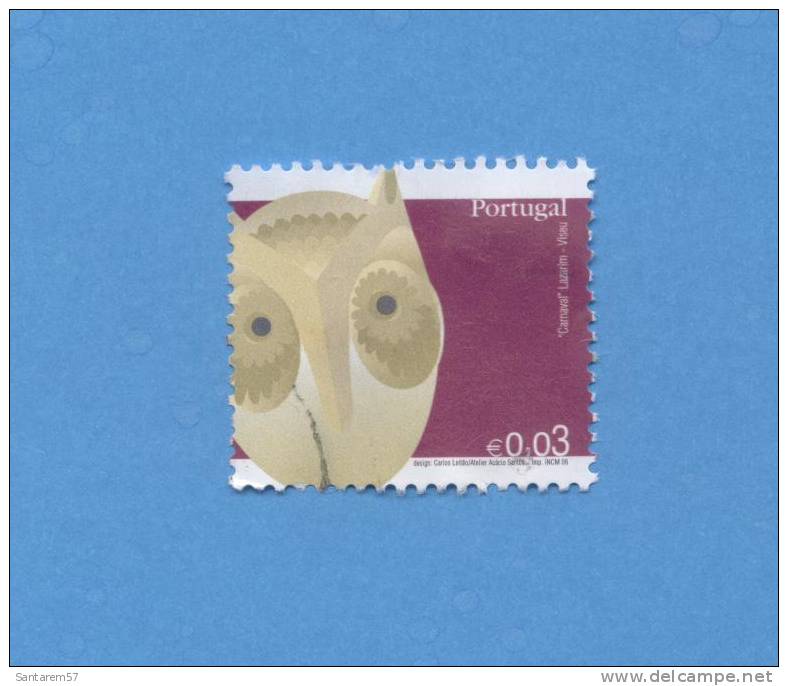 Timbre Oblitéré Used Stamp Selo Carimbado Carnaval Lazarim Viseu 0,03 EUR PORTUGAL 2008 - Gebruikt