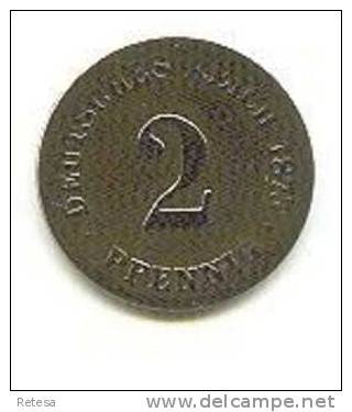 + DEUTSCHES REICH  2 PFENNIG1875 C - 2 Pfennig