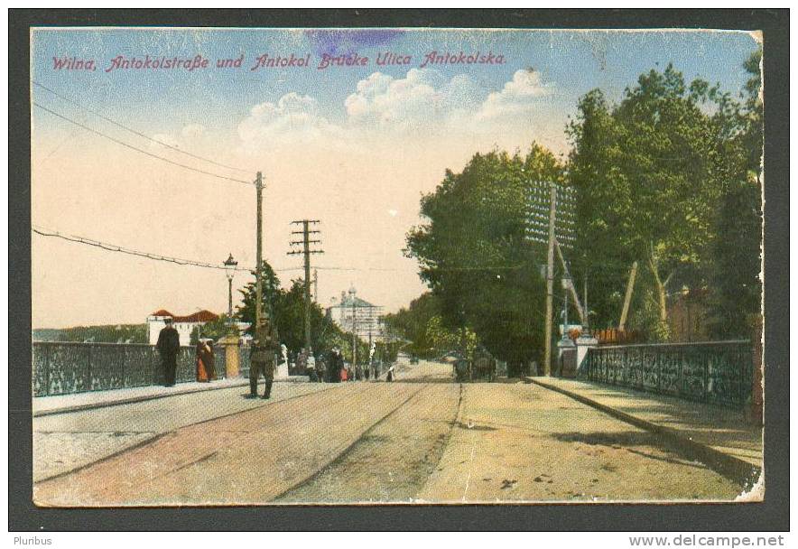 LITHUANIA, WILNA VILNIUS, ANTOKAL STREET ,  OLD  POSTCARD - Lithuania