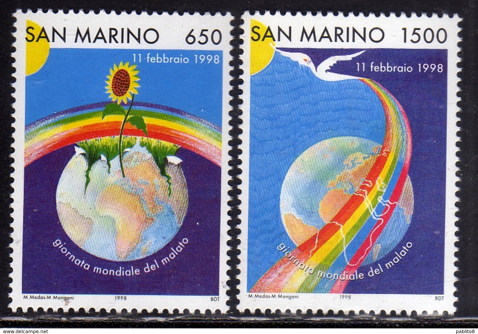 REPUBBLICA DI SAN MARINO 1998 GIORNATA DEL MALATO SICK DAY SERIE COMPLETA COMPLETE SET MNH - Unused Stamps