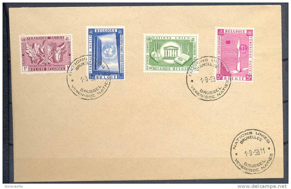 Belgie - Belgique Ocb Nr : 1053 - 1062 + LP 30 - 35   (zie 2 Scans) Verenigde Naties - Storia Postale