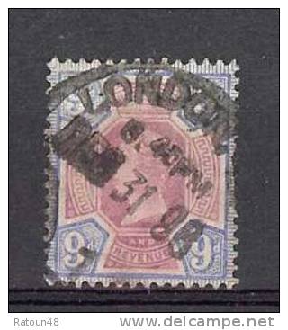 N°101- Oblitéré - Reine Victoria   - Filigrane Couronne  -Grande Bretagne - Gebruikt