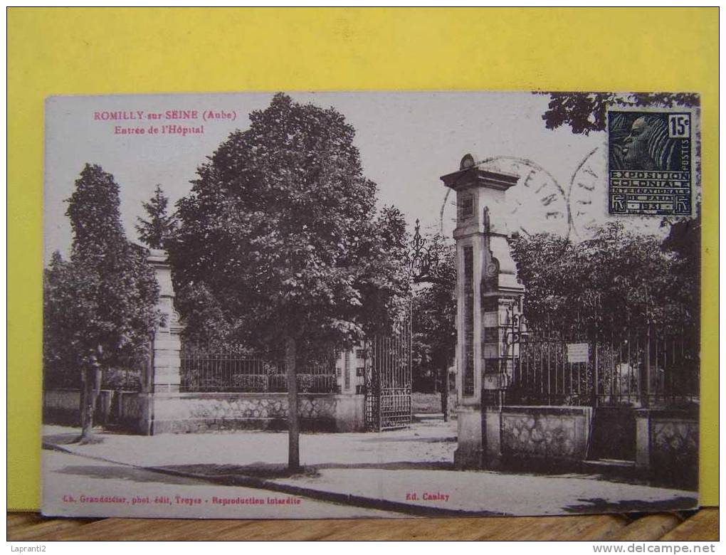 ROMILLY-SUR-SEINE (AUBE)  LA SANTE. LES HOPITAUX. ENTREE DE L'HOPITAL - Romilly-sur-Seine