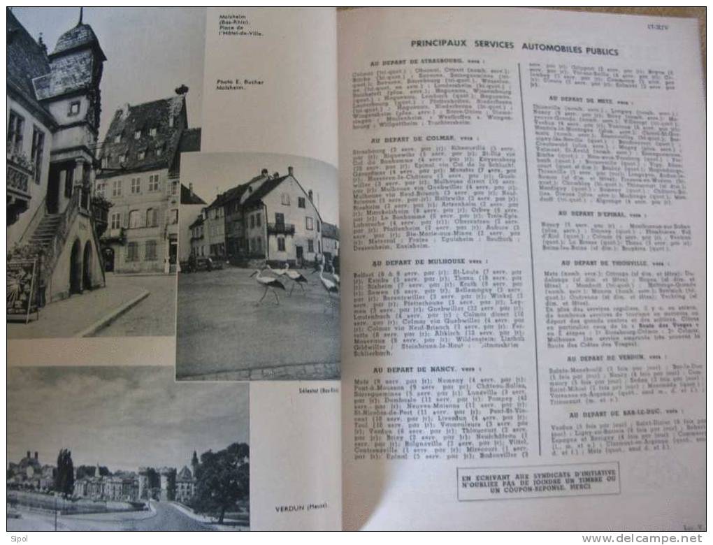 Lorraine- Vosges - Alsace  Fascicule XIV - 1962- 96 Pages  Editions Des Syndicats D Initiative  B.E - Alsace