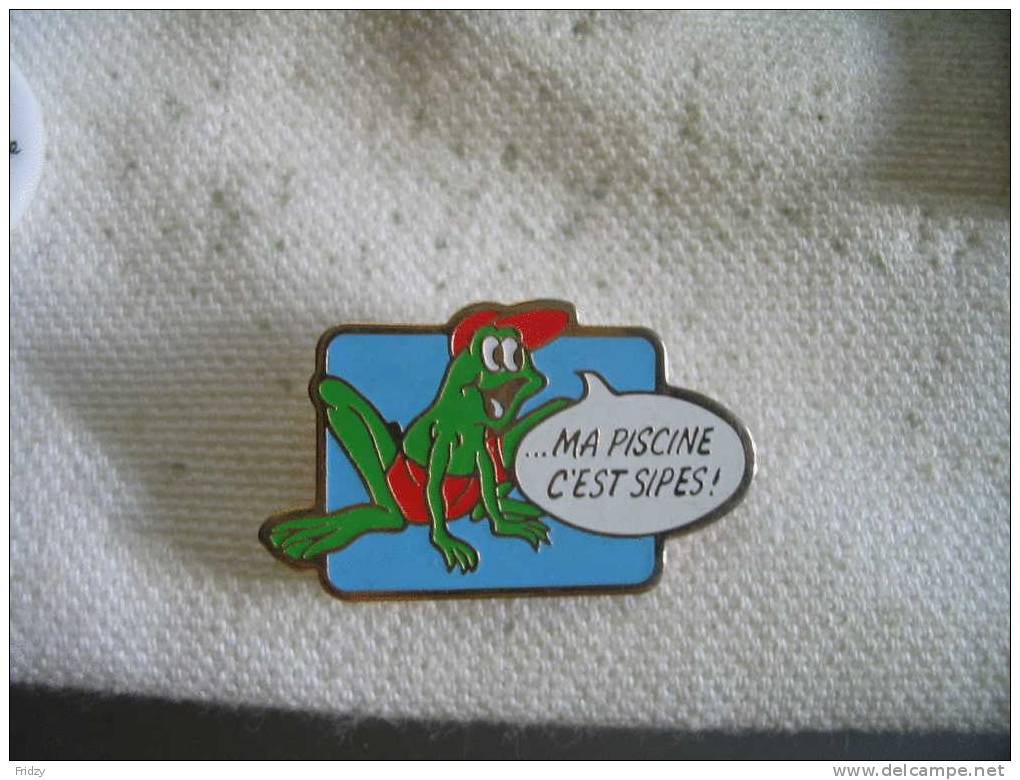 Pin's Du Fabricant De Piscine SIPES,  Grenouille - Frog - Swimming
