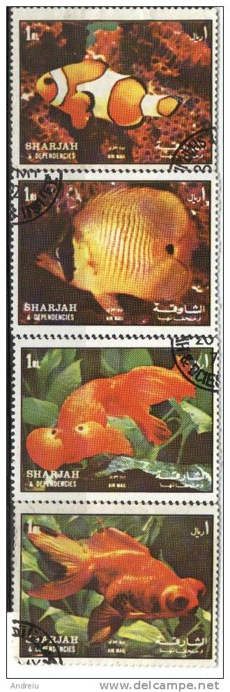 1972 Sharjah Fishes, Used - Sharjah