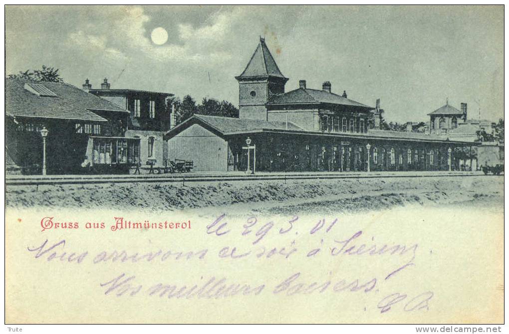 GRUSS AUS ALTMUNSTEROL LA GARE    PRECURSEUR 1901 - Autres & Non Classés