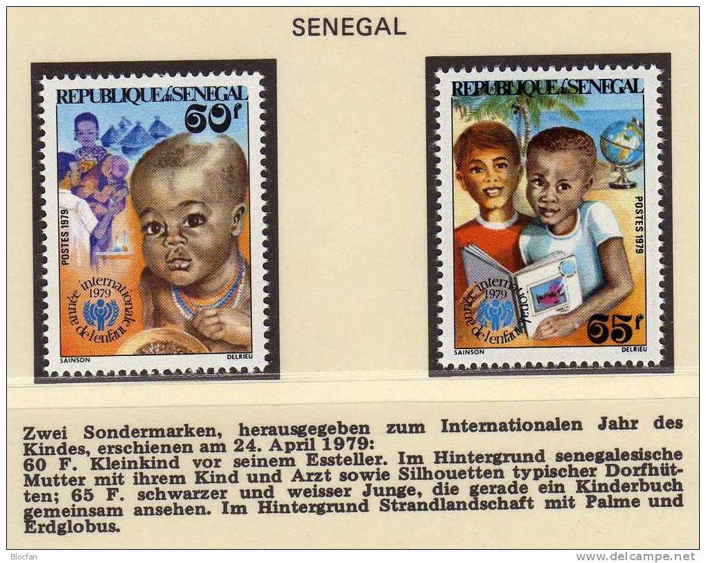 Set Jahr Des Kindes 1979 Senegal 699/0 ** Und Barbados 489/3 ** 4€ Kinder - Reigen, Schulkind Mit Mutter, Spielend - Barbados (1966-...)