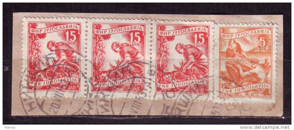 1952Yugoslavia  , Mino 723 Tip II   3x - Used Stamps