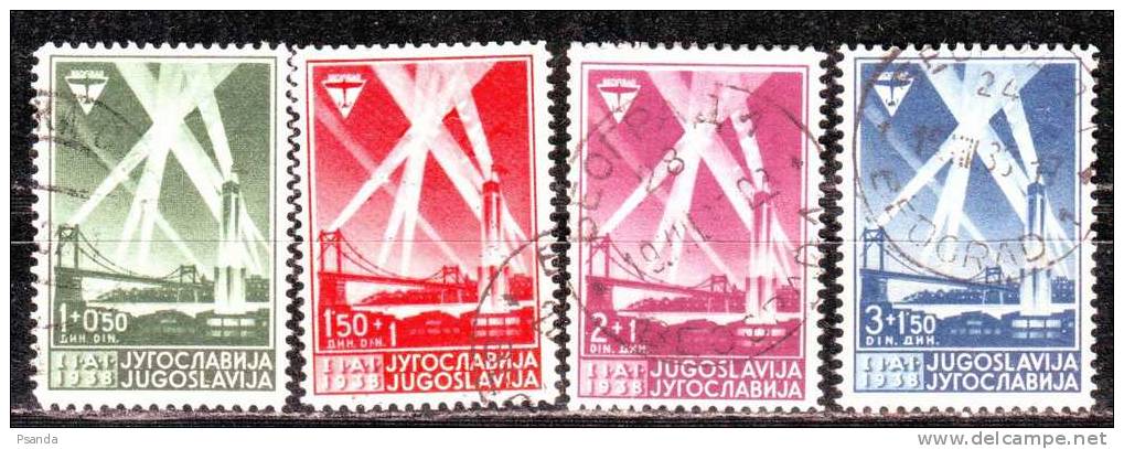 1938Yugoslavia  , Mino 354-357 - Oblitérés