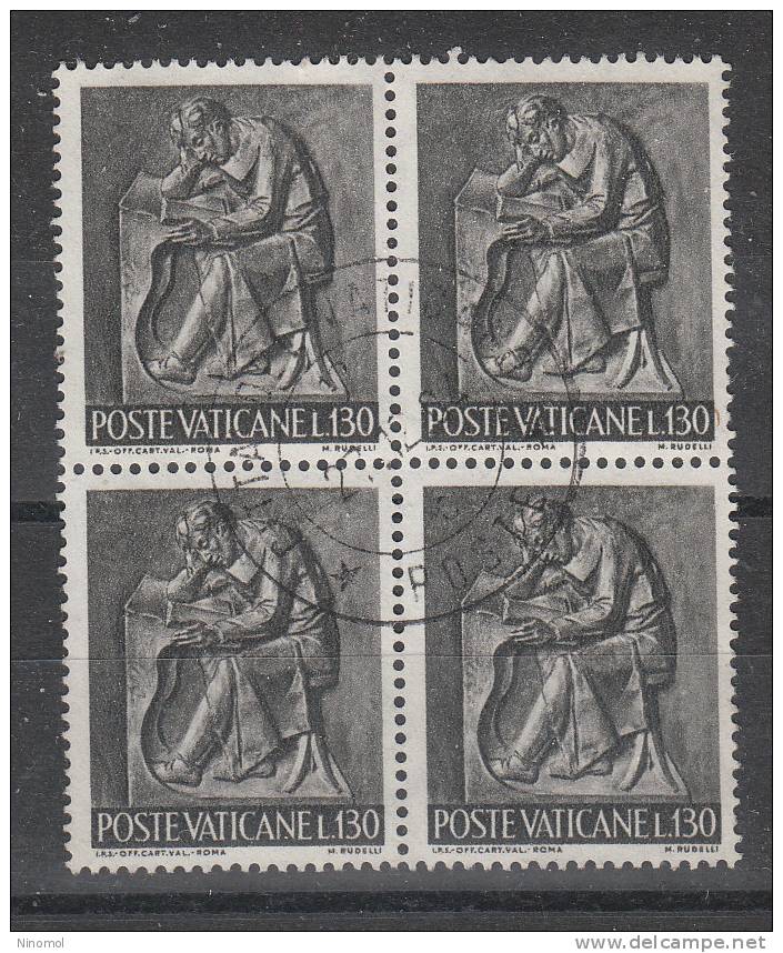 Vaticano   -   1966.  Quartina Usata Di Lusso  Sul  Lavoro Umano.  Lo Studio.  Human Work: The Study - Used Stamps