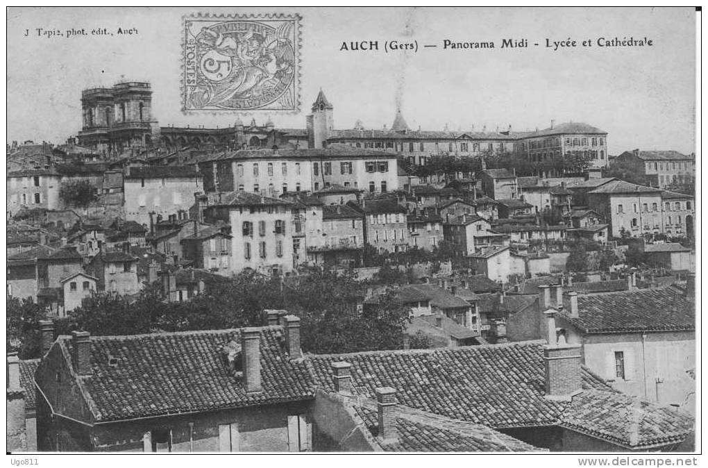 AUCH  (Gers)   -    Panorama Midi   -   Lycée Et Cathédrale - Auch