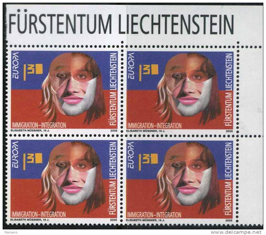 PIA - LIECHTENSTEIN - 2006 : Europa - (Un 1343-44 X 4) - Unused Stamps