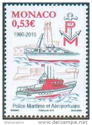 Monaco 2010 - Police Maritime Du Port De Monaco / Monaco´s Harbour Police - MNH - Police - Gendarmerie