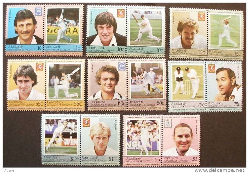 Union Island 1984 SCOTT N° 126-33 *** MNH Cricket - Cricket