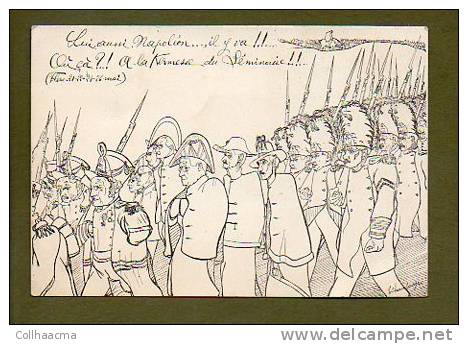 D.61   Flers - "Lui Aussi,Napoléon ...,ily Va !!...,Ou çà ? à La Kermesse Du Séminaire " - Illustration  J.Chaudeurge ? - Flers