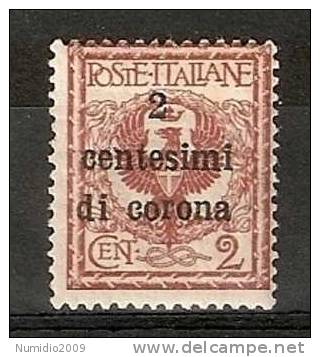 1919 TRENTO E TRIESTE 2 CENT MNH ** - RR7144-3 - Trentin & Trieste