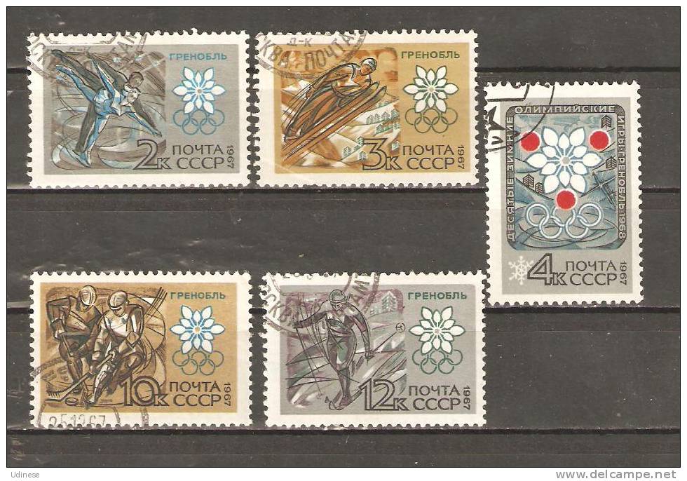 USSR 1967 - CPL. SET - USED OBLITERE GESTEMPELT - Winter 1968: Grenoble