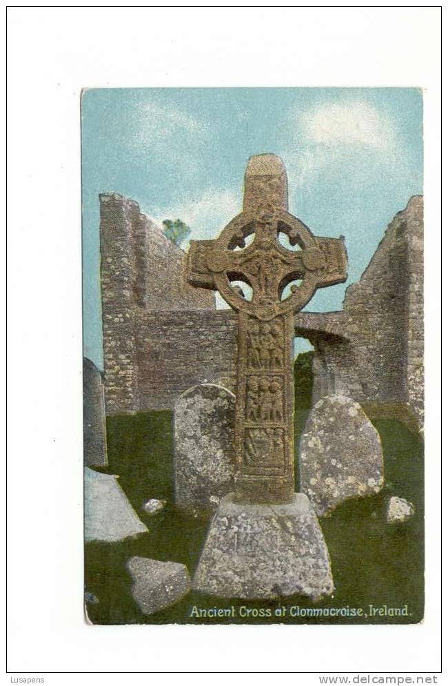 OLD FOREIGN 5081 - IRELAND EIRE - ANCIENT CROSS AT CLONMACROISE - Offaly