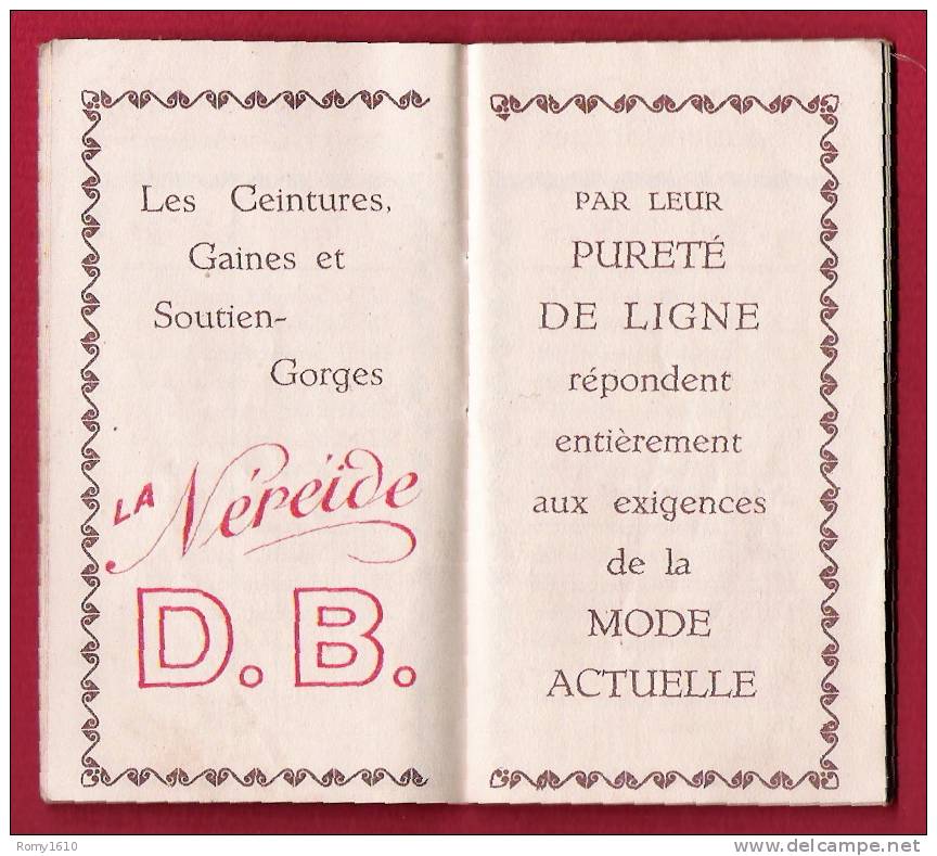 La Néréide. Ceintures, Gaines, Soutien-gorges. D.B. Bruxelles. Splendide Calendrier. Année 1933. 4 Scans. - Small : 1921-40