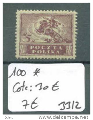 POLOGNE   No Michel 100  * ( Avec Charnière )         Cote:  30 € - Unused Stamps
