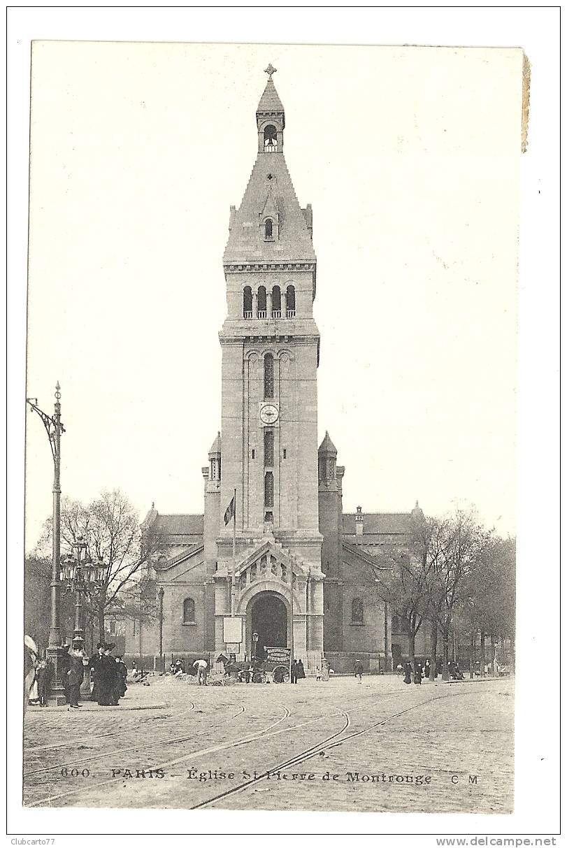 Paris 14ème Arr (75) : Eglise Saint-Pierre-du-Montrouge Env 1909 (animée). - Paris (14)