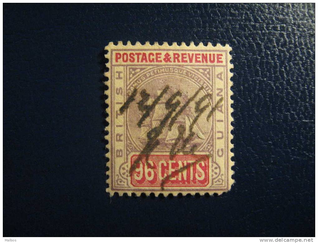 GUYANE BRIT. - 1889  (o) YT N° 79 - Pen Cancellation - Wtm "CA" - Perf 14 - Brits-Guiana (...-1966)