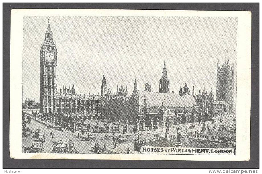 United Kingdom PPC England London Houses Of Parliament & Big Ben, Horse Carriges Guy Whittem Card - Houses Of Parliament