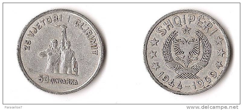 ALBANIE  50  QINDARKA   1969 - Albanie