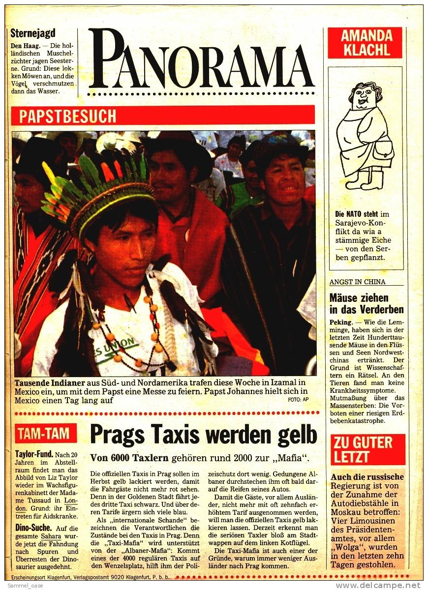 KLEINE  ZEITUNG Kärnten Klagenfurt  13.8. 1993  -  TV, Fussball , Kultur , Politik Und Interessante Berichte - Sonstige & Ohne Zuordnung